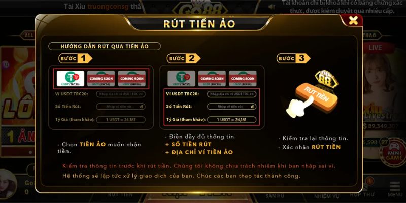 Hướng dẫn rút tiền Go88 chi tiết nhất cho bạn 